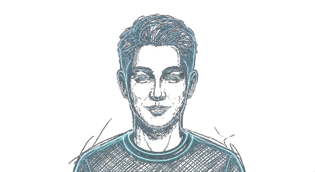 Alex Xie Architectural Blueprint Portrait